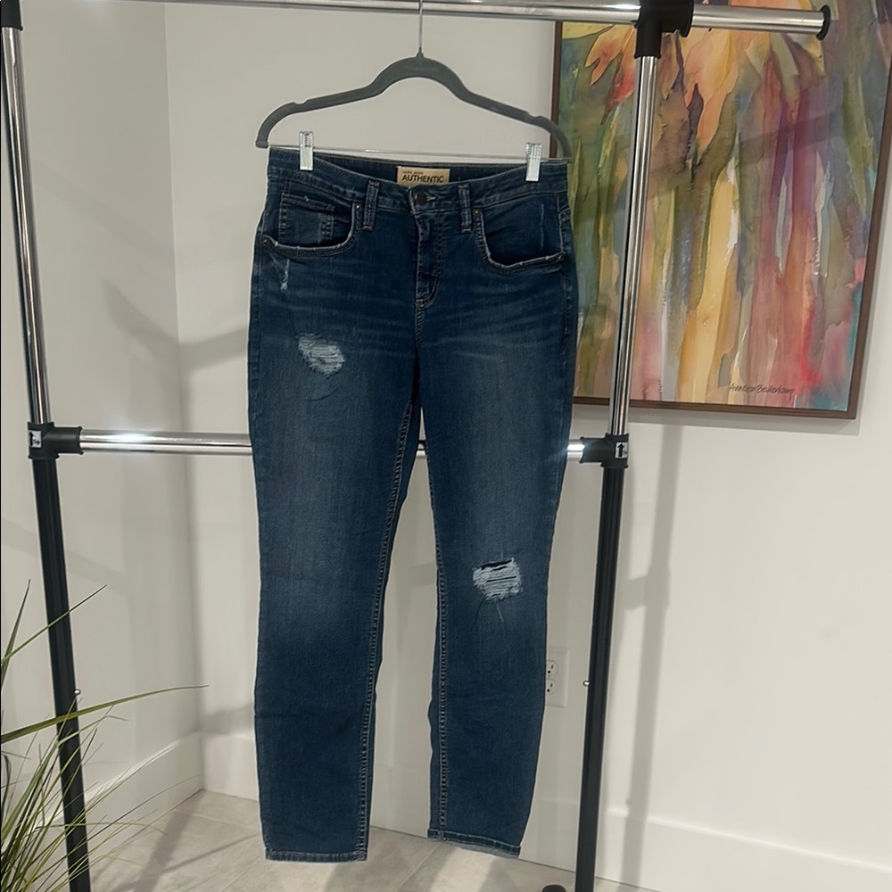 Silver Jeans The Curvy Boyfriend Straight Leg Denim jeans